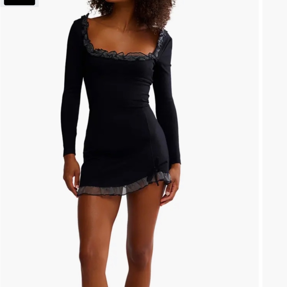 Free People Lucette mini dress sz 8, NWT, never worn, beautiful dress! Lace trim